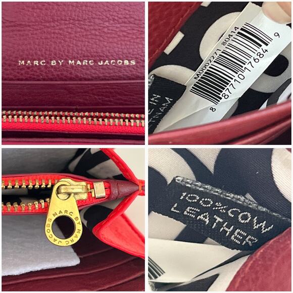 MARC BY MARC JACOB Burgundy Standard Supply Workwear Wallet - Picture 5 of 14